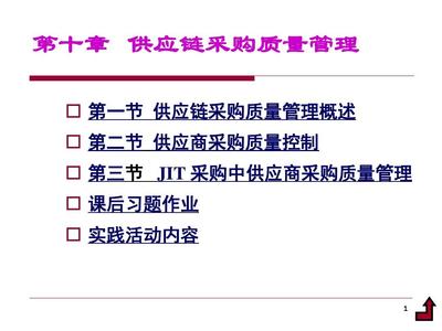 第十章 供应链采购质量管理概要PPT